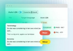 Harnessing the power of generative AI, Auto LQA (Language Quality Assessment) offers an in-depth and instantaneous assessment of the quality of already localized content.