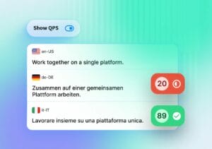 Phrase QPS empowers linguists to efficiently identify and address issues while working in the TMS and Strings editors, leading to enhanced efficacy in content review.