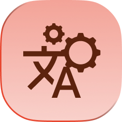 Flaches Symbol eines Schraubenschlüssels und eines Zahnrads, das Wartung oder Systemkonfiguration darstellt.